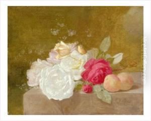 Roses Et Peches by Jules Ferdinand Medard