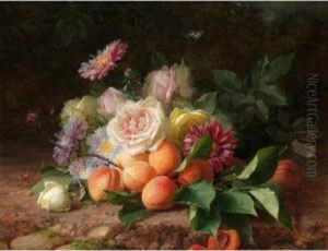 Still Life Of Flowers by Jules Ferdinand Medard