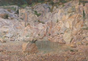 Der Geier Im Felsengestein by Karl Mediz