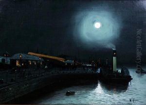 Liverpool Landing Stage by Walter Meegan