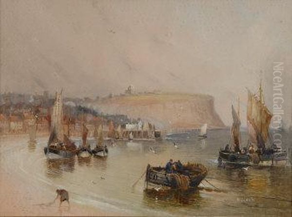 Scarborough, Fishing Boats At First Light - view 1