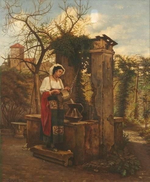 Italian Woman At The Well - view 1