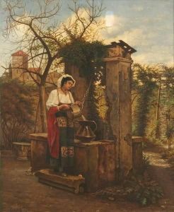 Italian Woman At The Well by Eugene Meeks