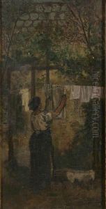 Ophangen Van De Was by Frans Meerts