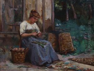 Cleaning Bulbs by Dora Meeson