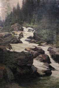 Mountain River by Joseph Megard