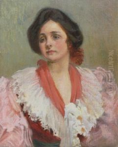 Portret Spiewaczki - Studium by Jozef Mehoffer