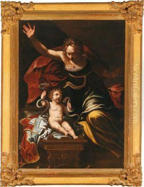 Szene Aus Der Kindheit Des Herkules; Scena Dell'infanzia Di Ercole - view 1