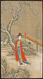 Lady In Snowy Landscape by Chen Mei