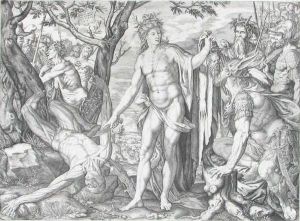 Apollo Schindet Den Marsyas (das Midas-urteil) by Melchior Meier