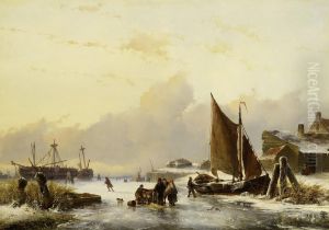 Winter Day On The Coast Of Holland by Louise Meyer