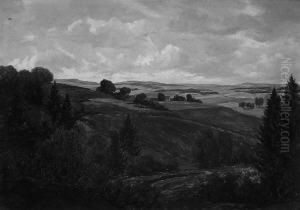 "niederbayerische Landschaft". Sign. Und Dat. 1923, Rucks. Bez by Lothar Rudolf Meilinger