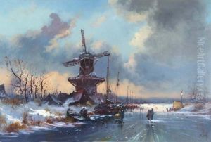 The Mill In Winter by A. Meisner