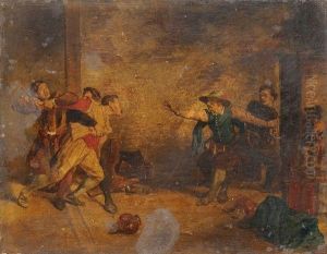 La Rixe Dans La Taverne by Jean-Louis-Ernest Meissonier