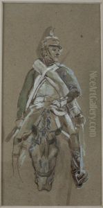 Etude De Dragoon by Jean-Louis-Ernest Meissonier
