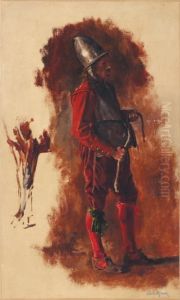 Etude De Soldat by Jean-Charles Meissonier