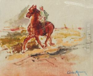 Etude De Cavalier by Jean-Charles Meissonier