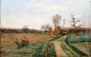 Paysage A La Charrue by Jean-Charles Meissonier