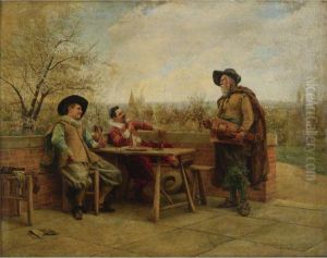 Springtime On The Terrace by Jean-Charles Meissonier