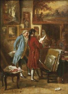 Les Amateurs D'art. by Jean-Charles Meissonier