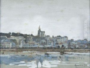 Vue D'avignon Depuis Le Rhone.