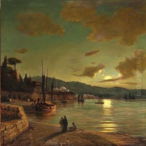 Evening Light Off Constantinople by Anton Melbye