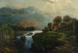 A Blue Hole, Jamaica by Fritz Sigfred Georg Melbye