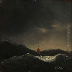 Seascape At Nighttime by Vilhelm Melbye