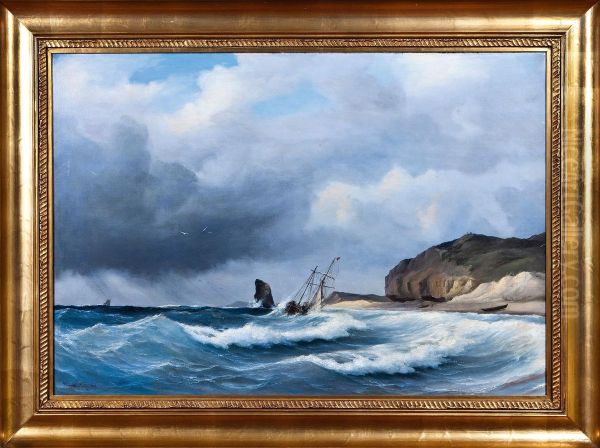 Ships By Cliff Coast - view 1