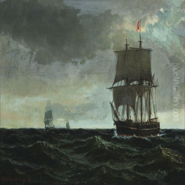 Seascape With Sailing Ships - view 1
