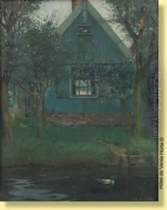 Canard Sur Un Cours D'eau by Frans Melchers