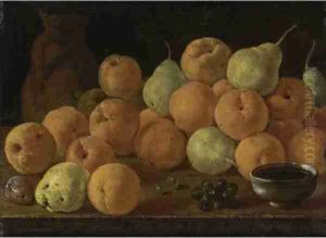 Still Life With Peaches, Pears And Grapes