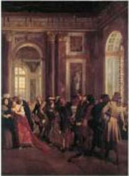 Jean Bart Parmi Les Courtisans Dans Les Salons Du Chateau De Versailles - view 1