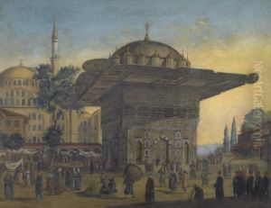 Tophane Fountain, Constantinople by Antoine-Ignace Melling