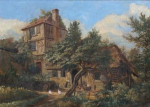Maison En Colombage De La Campagne Normande by Antoine-Ignace Melling