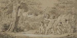 Amoretten Beim Bogenschiesen by Napoleone Mellini