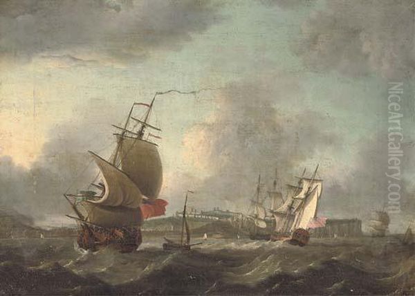 Warships Jostling In The Channel Off Dover - view 1