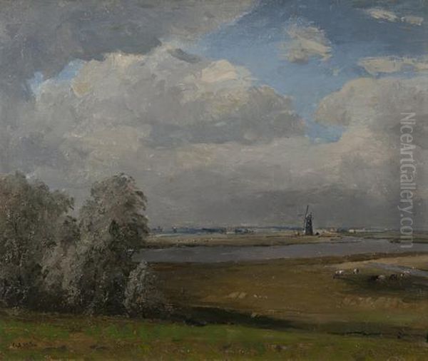 The Marshes From Burgh Castle - view 1