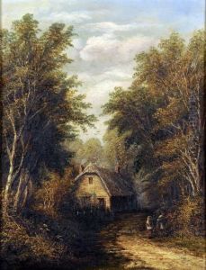 A Pair, Waterfall, Fairy Dell, Middleton, Nr Ilkley And The Cottage In The Lane, Knaresborough