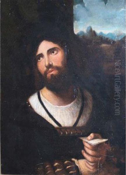 Young Man Holding A Letter - view 1