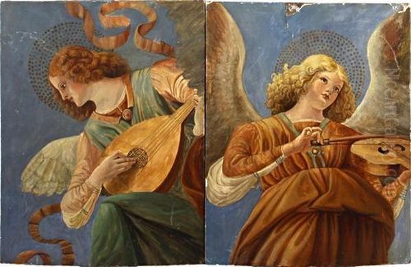 An Angel Playing The Lute; And An Angel Playing The Viol - view 1
