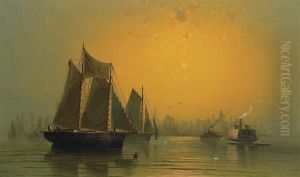Morning In New York Harbor by Andrew Melrose