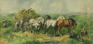 Harvest Time, A Set Of Five Works by Harden Sidney Melville