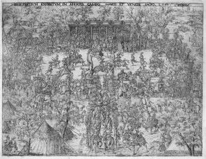 Festbankett Am Hof Von Kaiser Maximilian Ii In Wien by Francesco Melzi