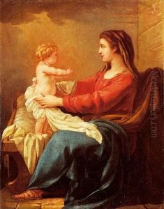 Menageot : La Vierge A L'enfant by Francois-Guillaume Menageot