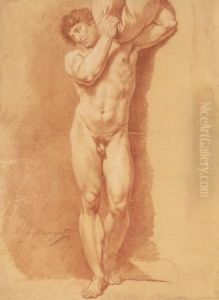 Une Academie Portant Un Ballot, Regardant En Bas A Gauche by Francois-Guillaume Menageot