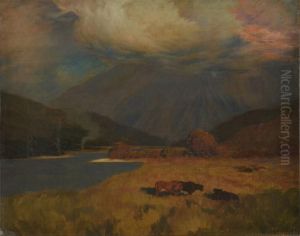 Vallee Et Montagnes by Emile Rene Menard