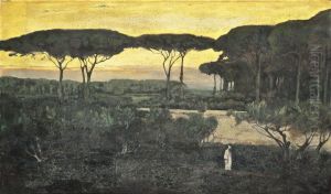 Sunset by Emile Rene Menard