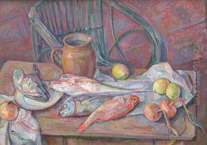 Nature Morte Aux Poissons by Maurice Mendjisky