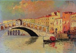 Ponte Di Rialto W Wenecji by Grzegorz Steffanow Mendoly